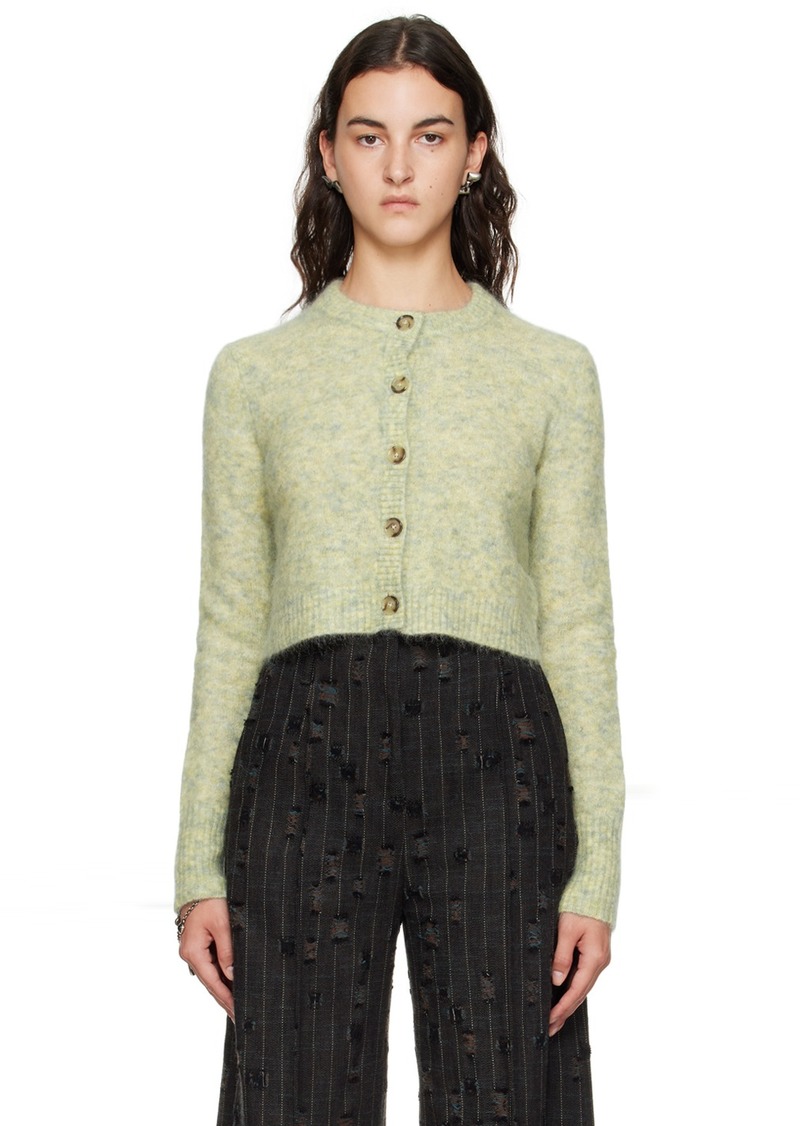 Acne Studios Green Brushed Cardigan