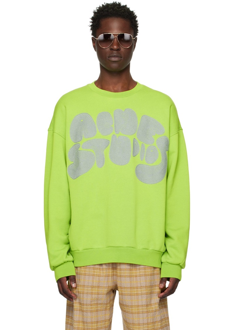 Acne Studios Green Bubble Sweatshirt