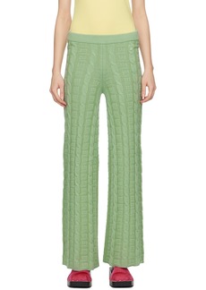Acne Studios Green Cable Trousers