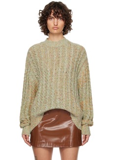 Acne Studios Green Dropped Shoulder Sweater
