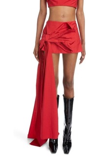 Acne Studios Ibba Oversize Bow Poplin Miniskirt