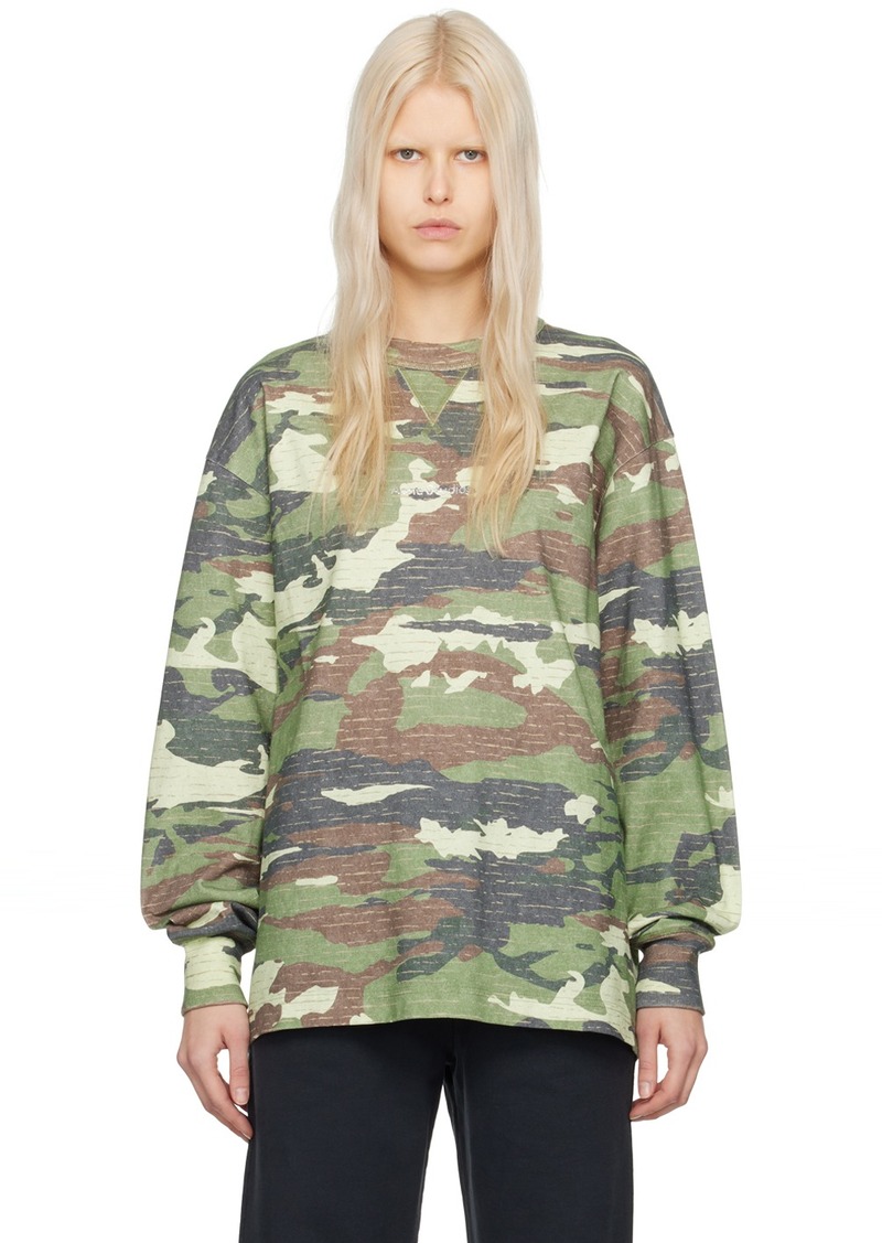 Acne Studios Khaki Camouflage Sweatshirt