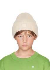 Acne Studios Kids Beige Patch Beanie