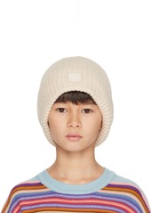 Acne Studios Kids Beige Patch Beanie