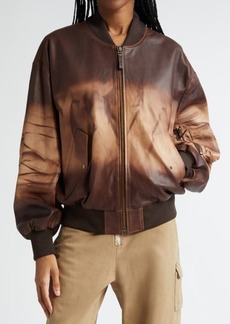 Acne Studios Lastro Sun Dyed Leather Bomber Jacket