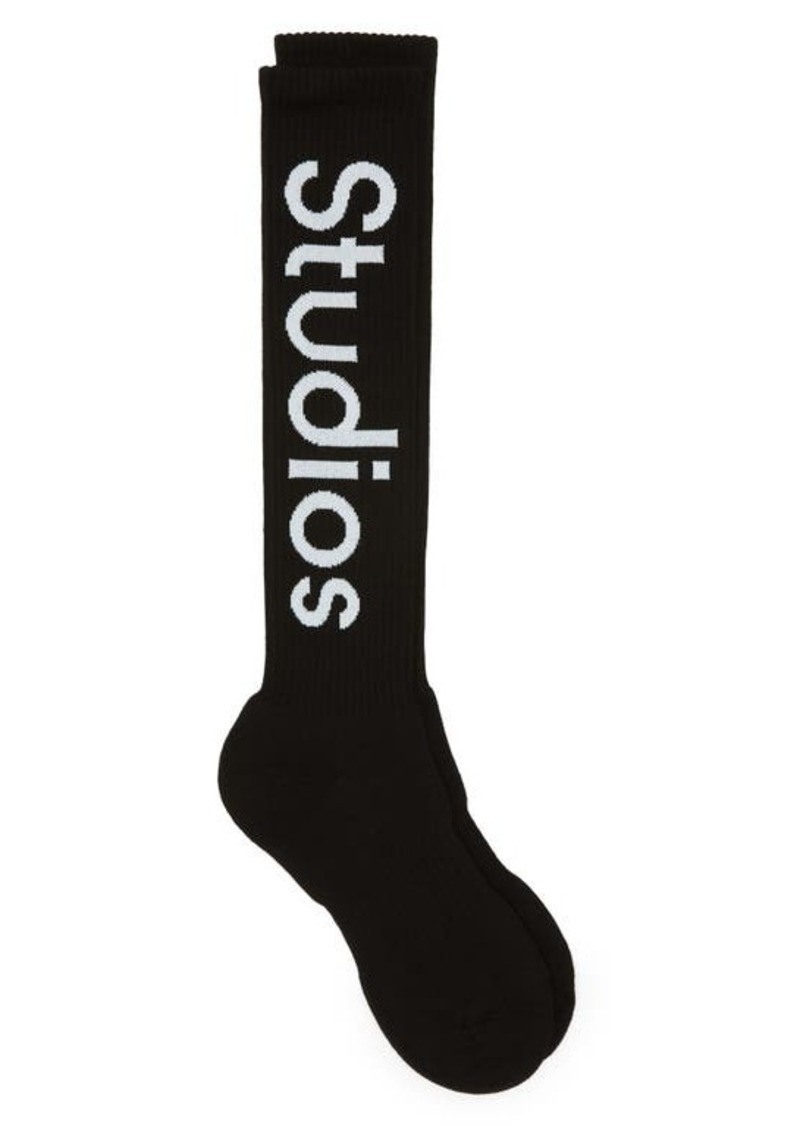 Acne Studios Logo Rib Socks