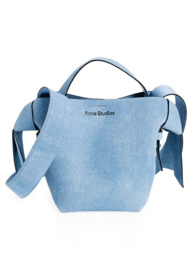 Acne Studios Mini Musubi Suede Crossbody Bucket Bag