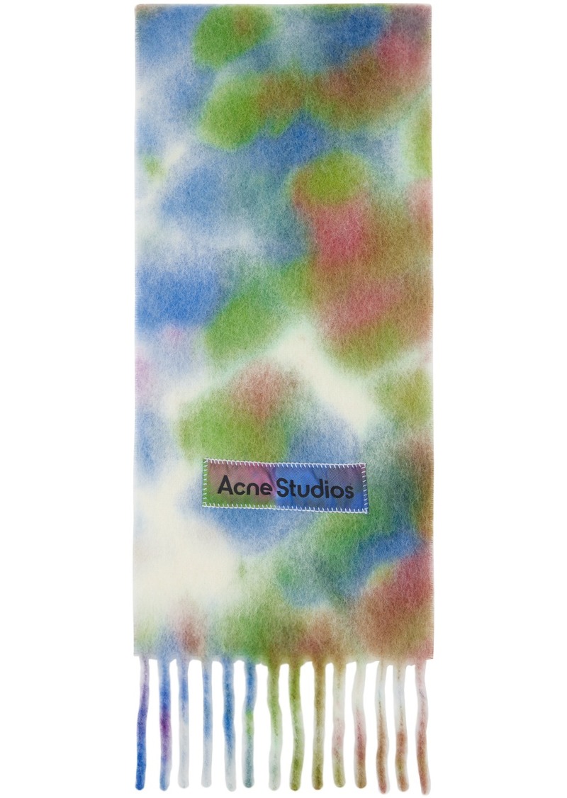 Acne Studios Multicolor Tie-Dye Alpaca Wool Scarf