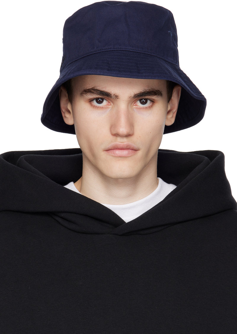 Acne Studios Navy Embroidered Bucket Hat