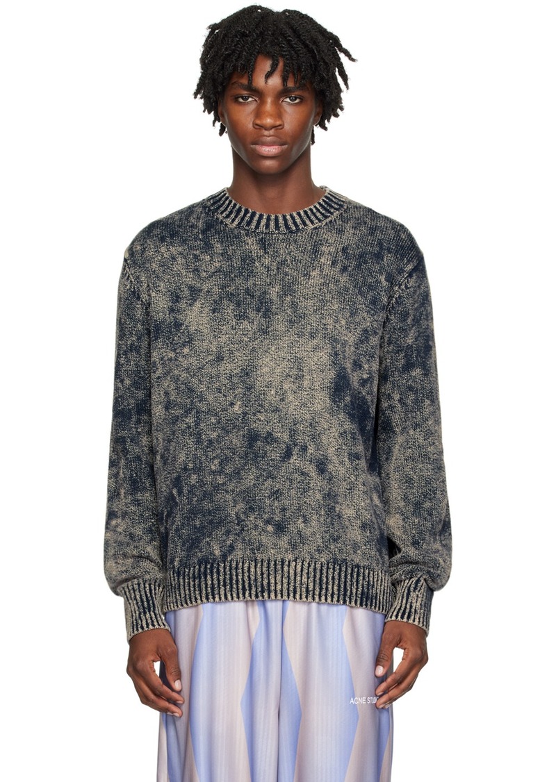 Acne Studios Navy Embroidered Sweater