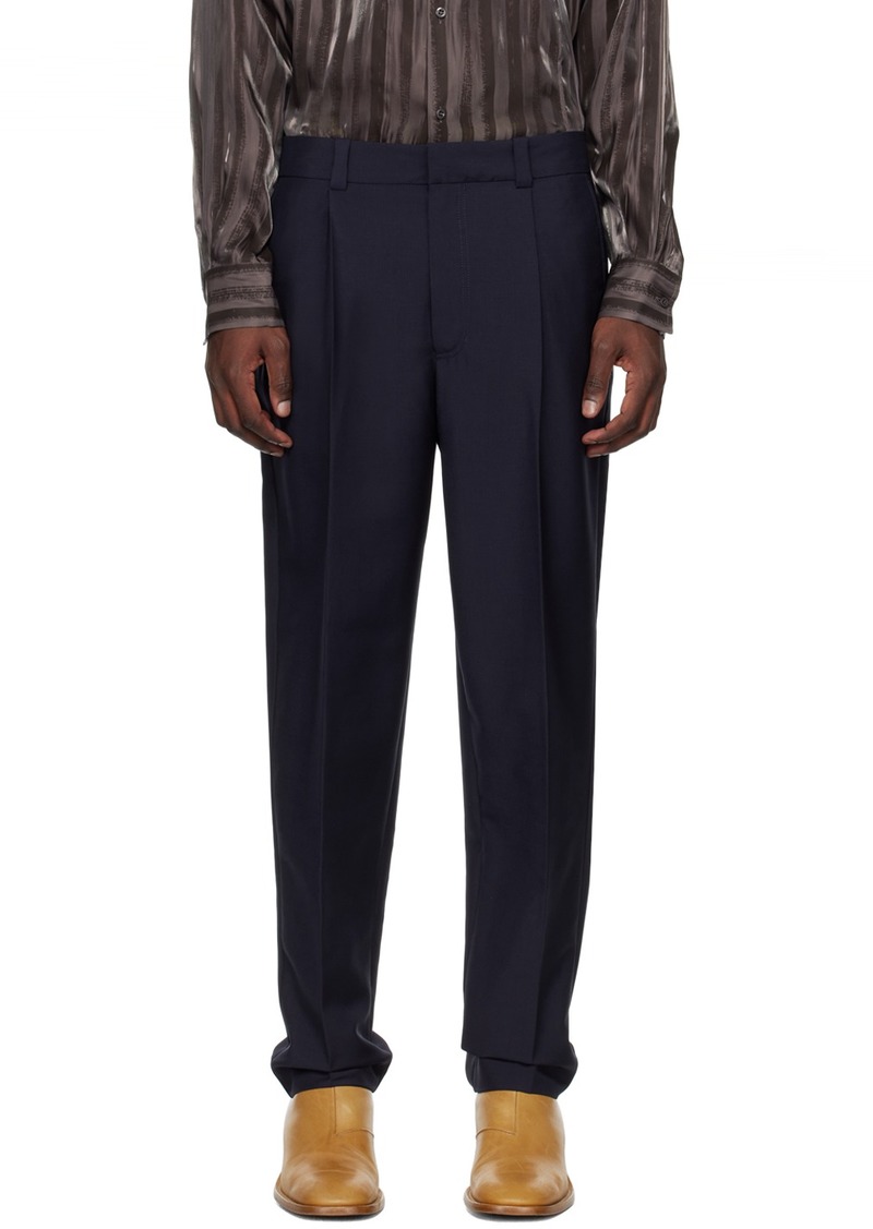 Acne Studios Navy Tailored Trousers