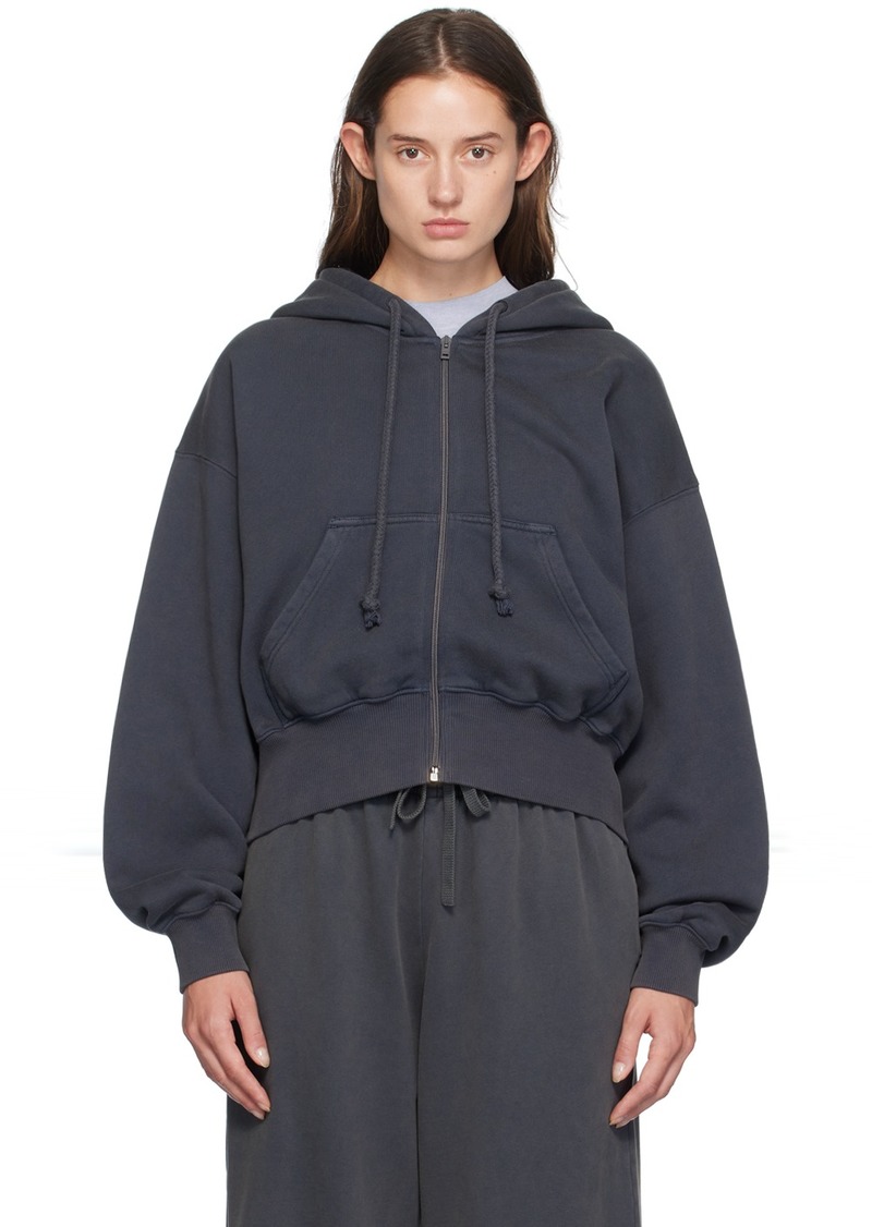 Acne Studios Navy Zip Hoodie