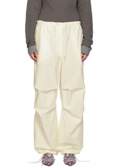 Acne Studios Off-White Drawstring Trousers