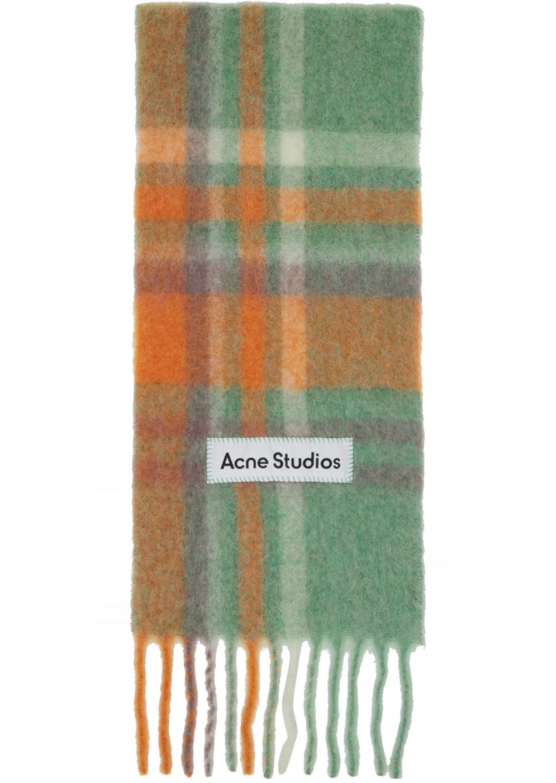 Acne Studios Orange & Green Tartan Scarf