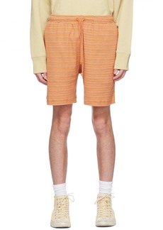 Acne Studios Orange Striped Shorts