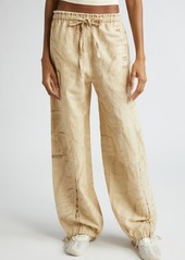 Acne Studios Paginol Trompe l'Oeil Drawstring Waist Linen & Cotton Pants