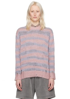 Acne Studios Pink & Purple Distressed Sweater