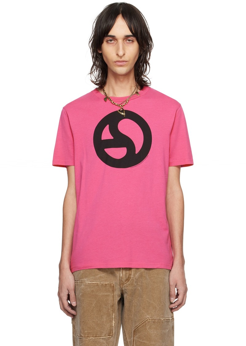 Acne Studios Pink Graphic T-Shirt