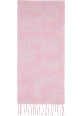 Acne Studios Pink Logo Scarf