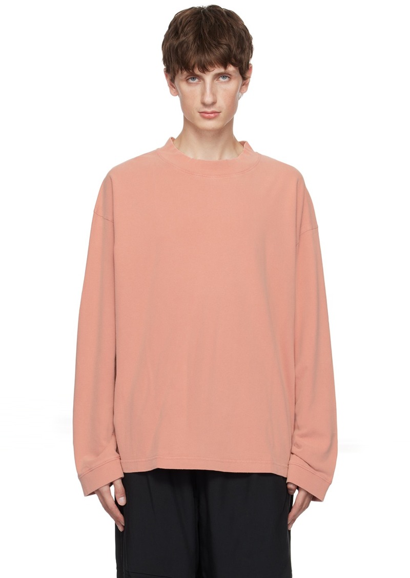 Acne Studios Pink Patch Long Sleeve T-Shirt