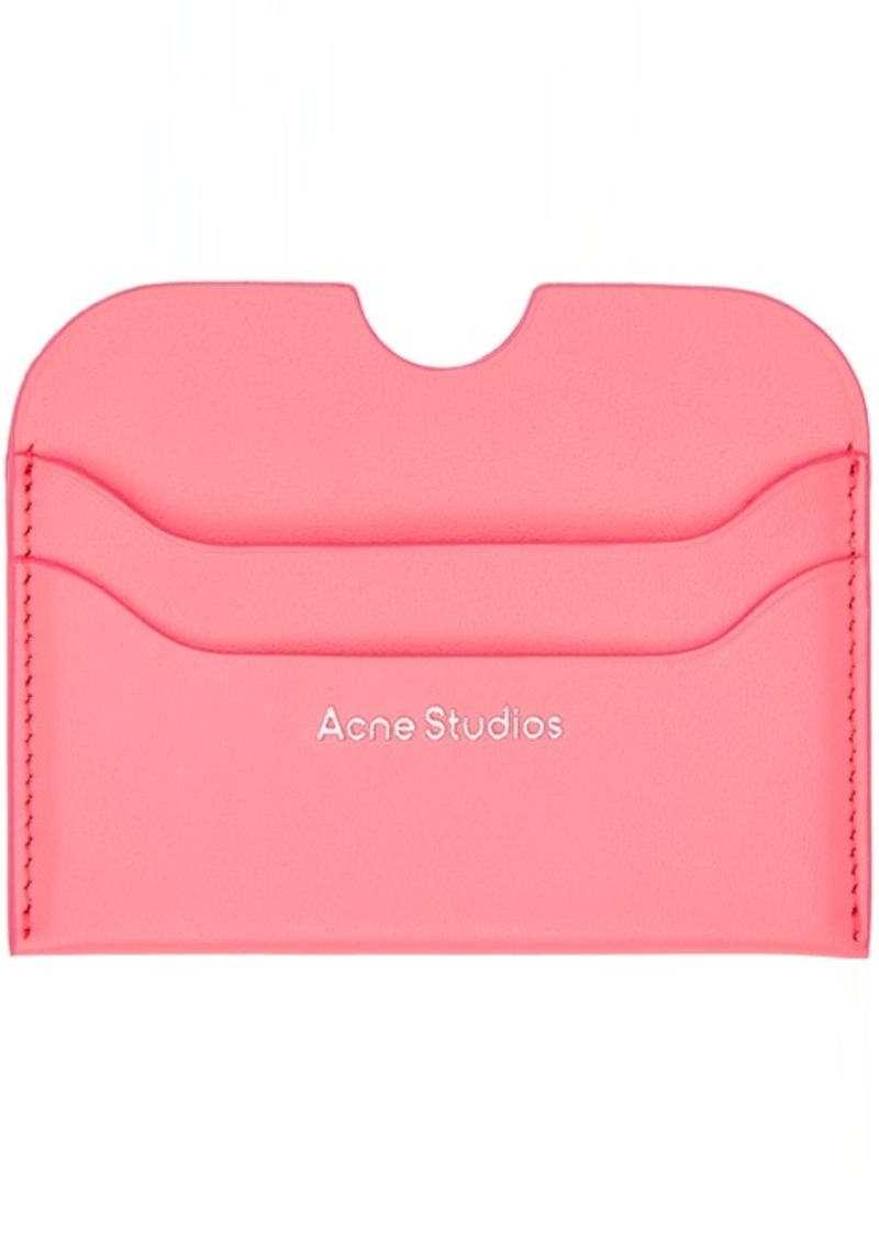 Acne Studios Pink Slim Card Holder