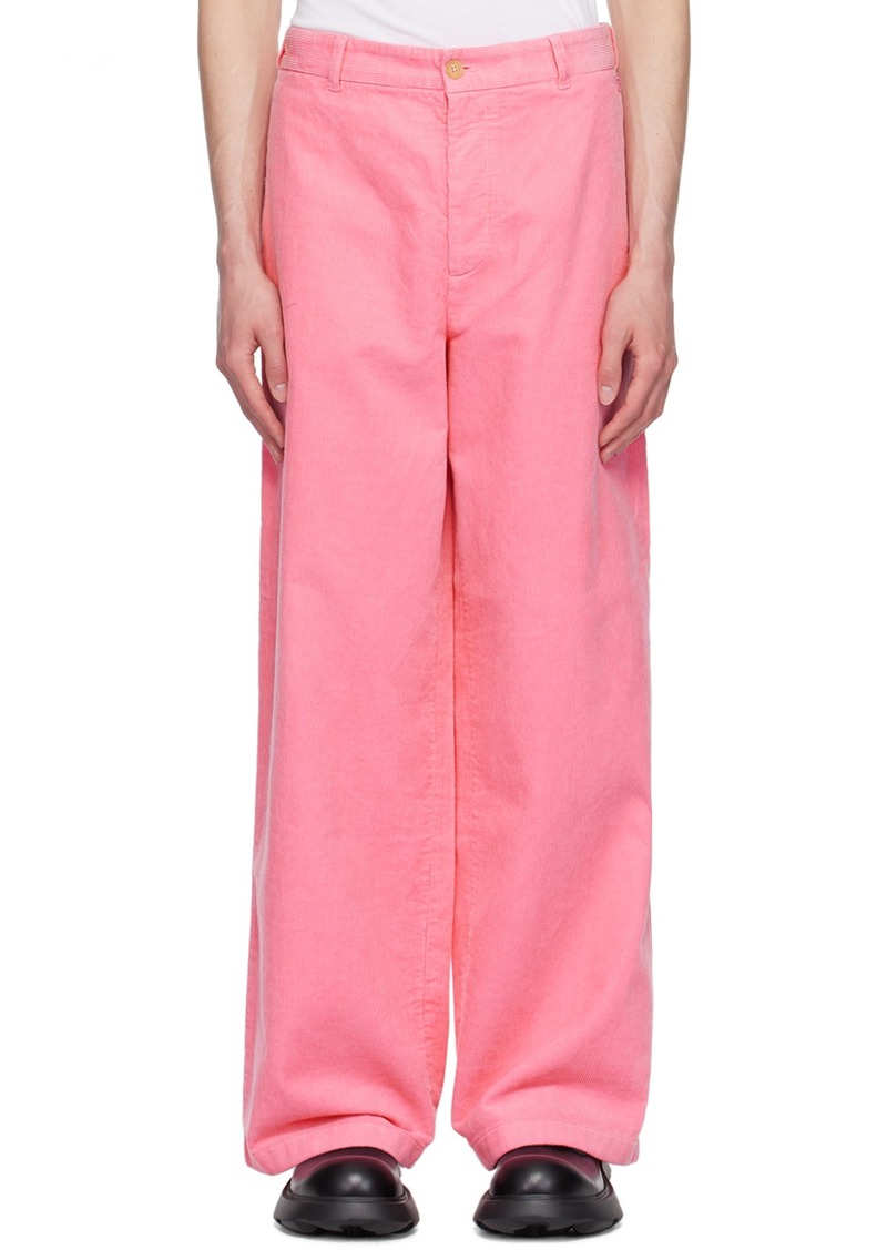 Acne Studios Pink Wide-Leg Trousers