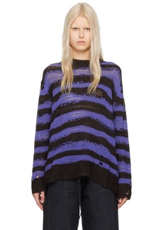 Acne Studios Purple & Black Stripe Sweater