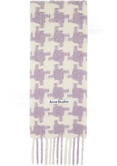 Acne Studios Purple & White Houndstooth Scarf