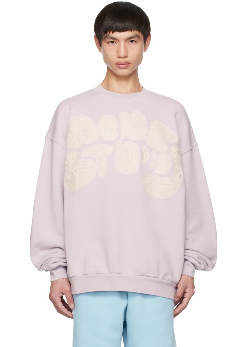 Acne Studios Purple Embroidered Sweatshirt