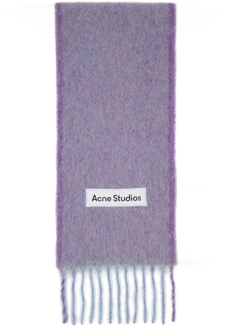 Acne Studios Purple Fringe Scarf