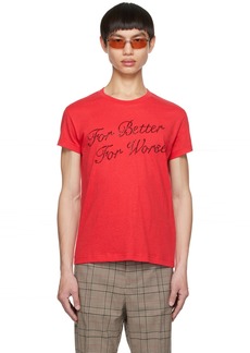Acne Studios Red 'For Better For Worse' T-Shirt