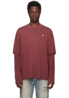 Acne Studios Red Layered Long Sleeve T-Shirt