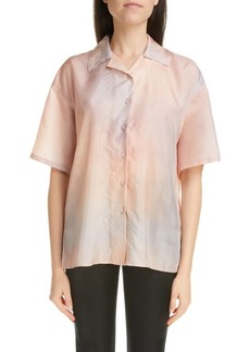 Acne Studios Sene Habutai Short Sleeve Silk Camp Shirt