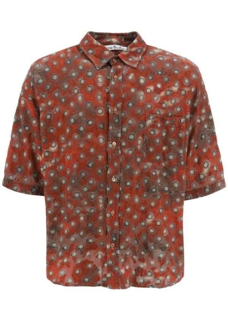Acne studios short-sleeved jacquard shirt