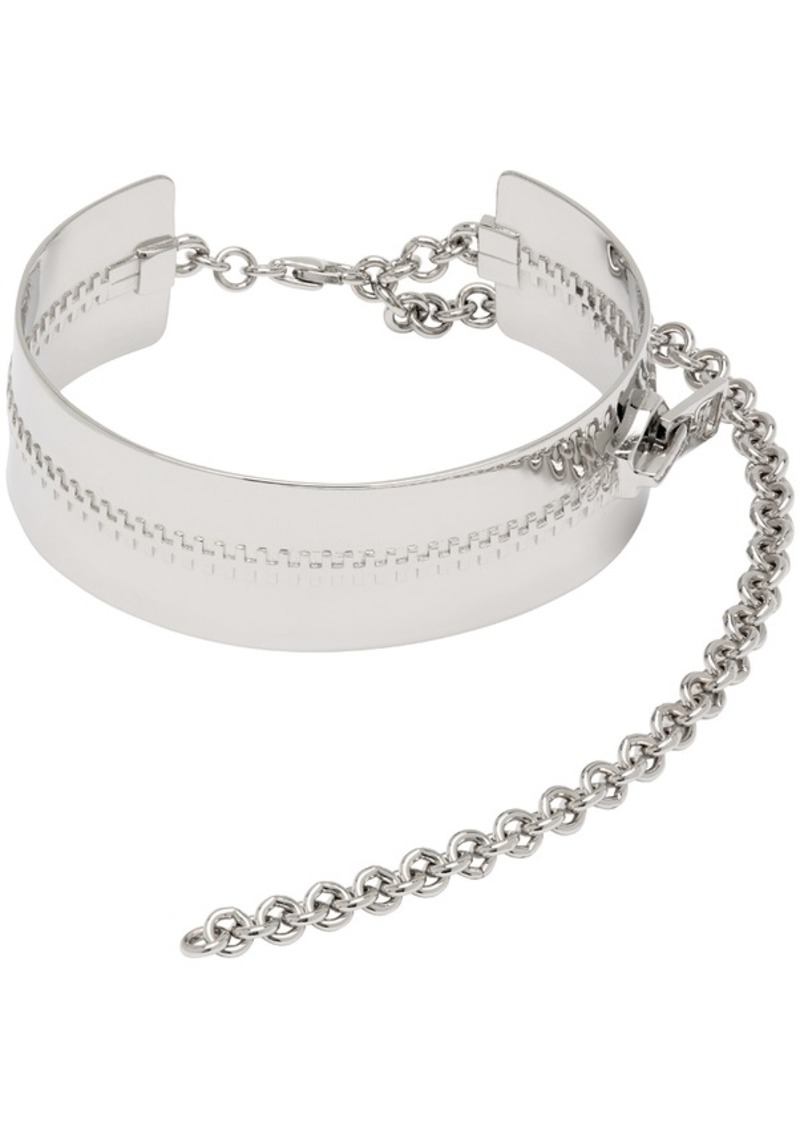 Acne Studios Silver Zip Hoop Bracelet