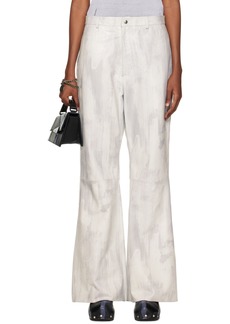 Acne Studios SSENSE Exclusive White Leather Trousers