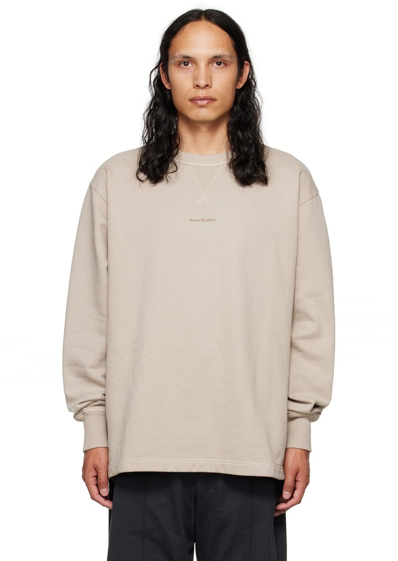 Acne Studios Taupe Brushed Sweatshirt