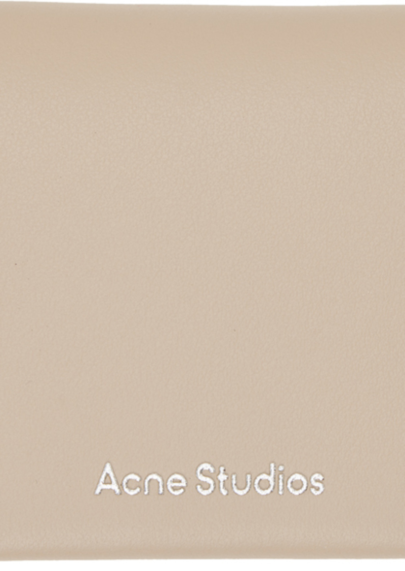 Acne Studios Taupe Folded Card Holder