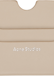 Acne Studios Taupe Slim Card Holder