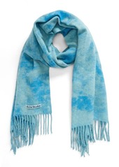 Acne Studios Tie Dye Fringed Wool Scarf