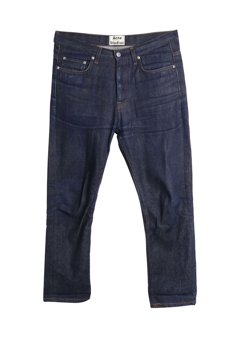 Acne Studios Van RW Jeans in Blue Cotton Denim