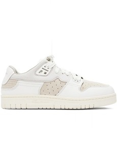 Acne Studios White & Beige Low Top Leather Sneakers