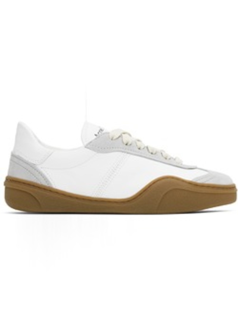 Acne Studios White & Gray Lace-Up Sneakers