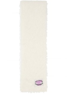 Acne Studios White Fluffy Scarf