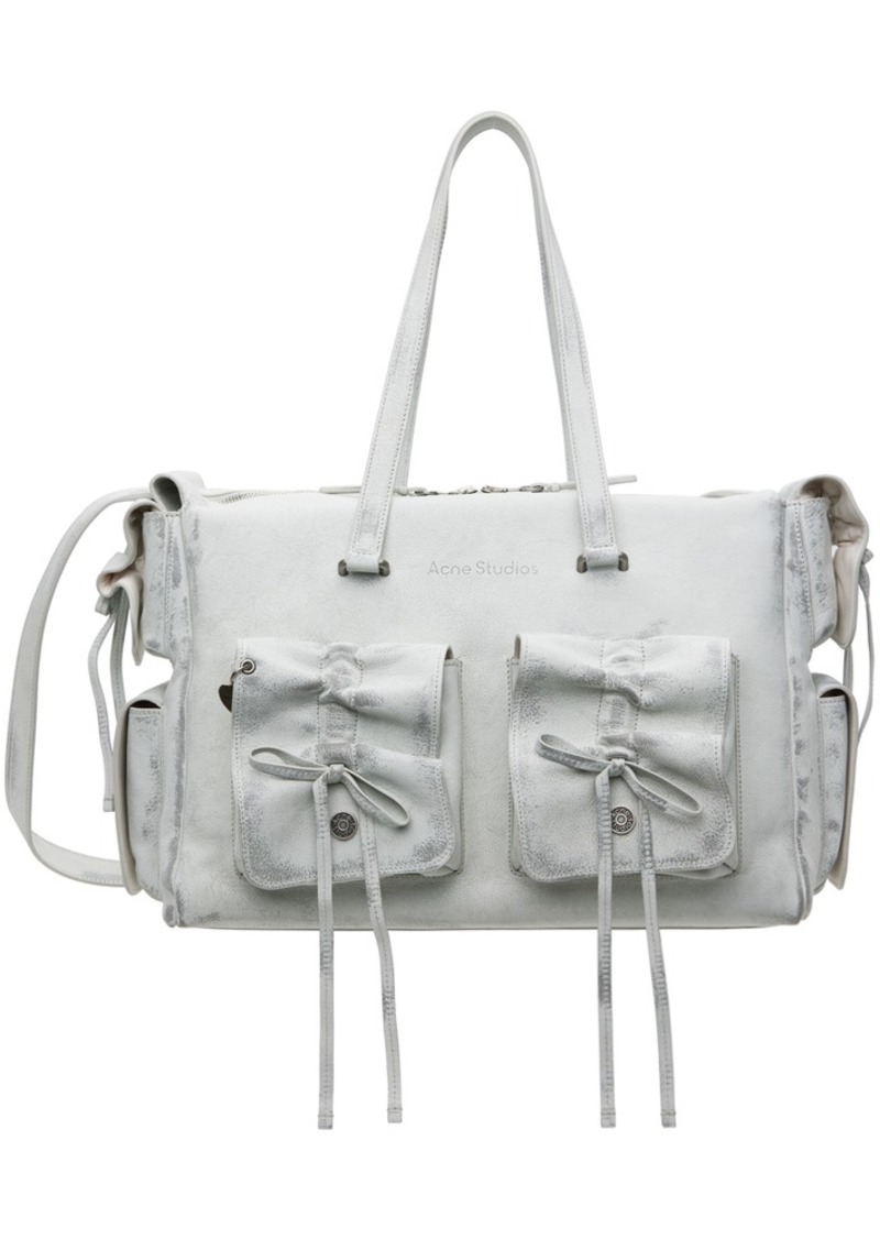 Acne Studios White Multipocket Tote