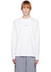 Acne Studios White Printed Long Sleeve T-Shirt