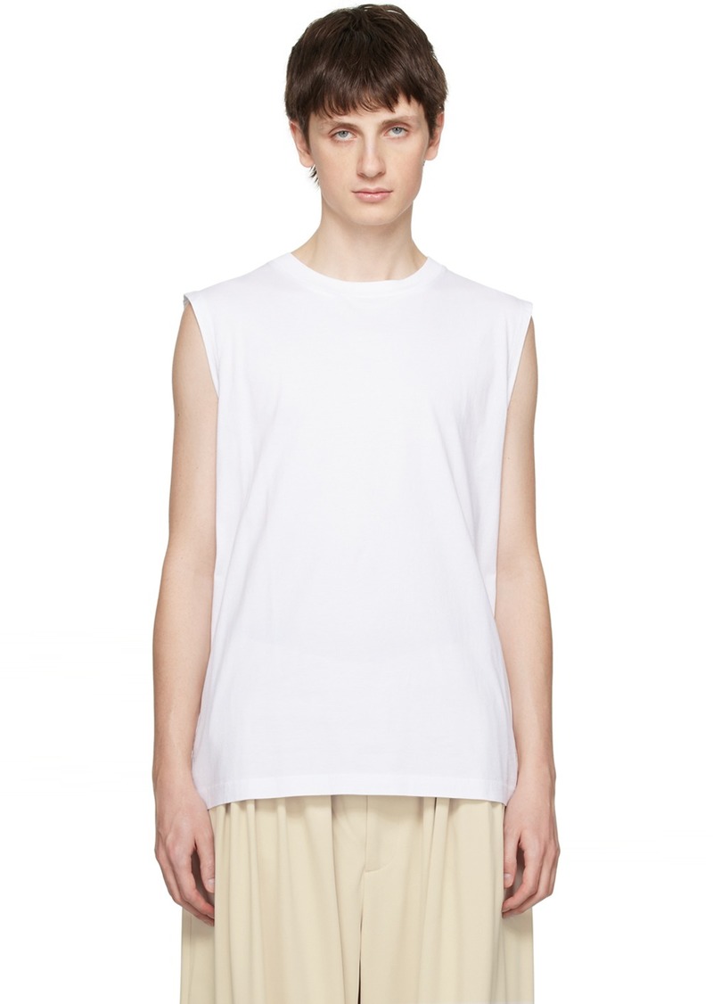 Acne Studios White Sleeveless T-Shirt