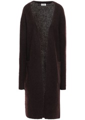 Acne Studios Woman Brushed-knitted Cardigan Chocolate