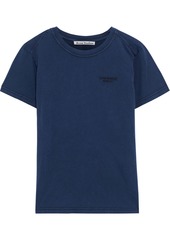Acne Studios Woman Embroidered Cotton-jersey T-shirt Navy