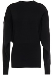 Acne Studios Woman Gathered Knitted Sweater Black